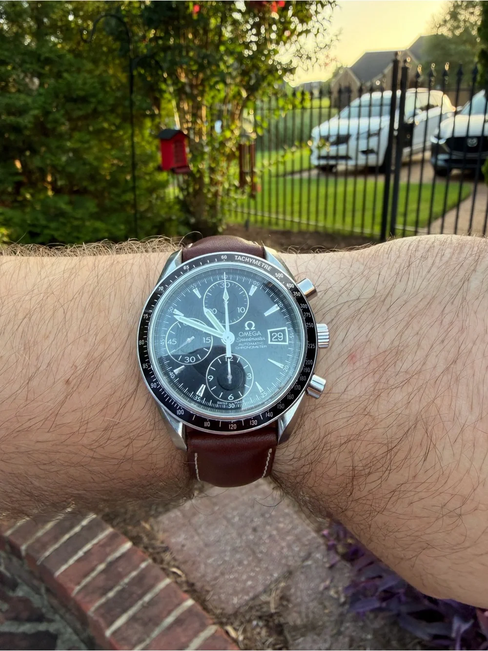 Omega Speedmaster Auto Date 3210.50 w/ NATO & Omega Leather Strap and Clasp